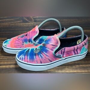 Vans Grateful Dead Womens Size 7 Mens Size 5.5 Shoes Tie Dye Slip On
